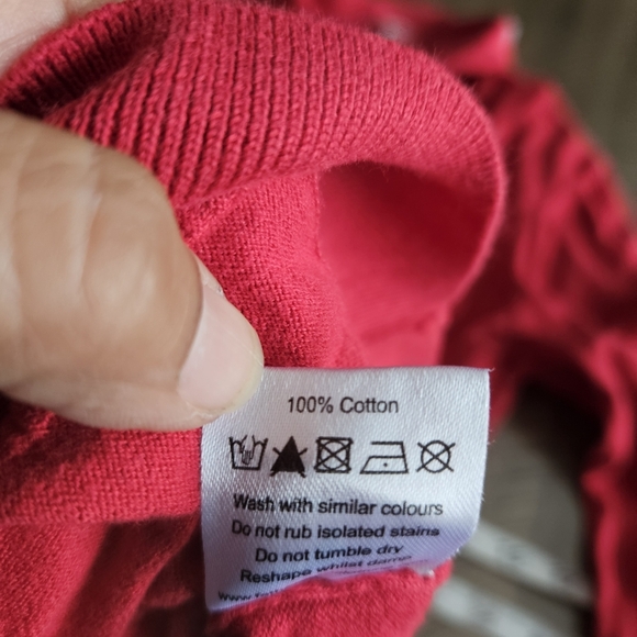 Father Sons Half-Zip Red Sweater Collared Pullover Long Sleeve Knit Size Medium - Picture 9 of 12